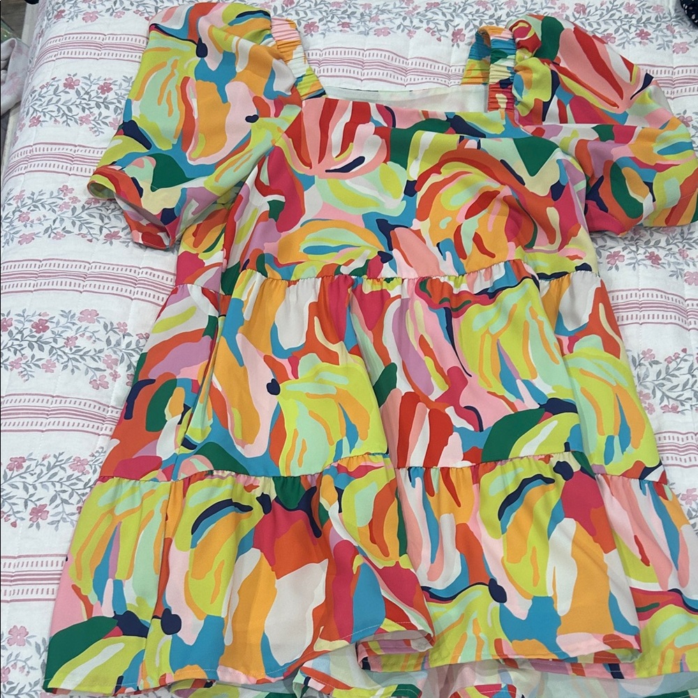 CROSBY by Mollie Burch Vibrant Multicolor Mini Dress